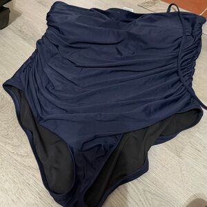 J Crew Size 22 Navy One-Piece Swimsuit